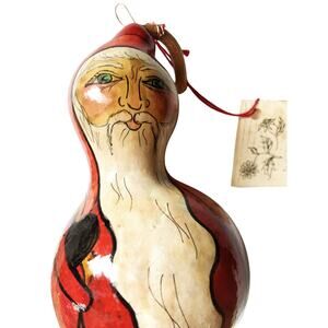 Small Santa Gourd Hand Painted From Ginger Jar Indiana PA